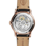 Fossil Townsman Automatic Skeleton Black Dial Black Leather Strap Watch for Men - ME3084 Buy Now By Fossil