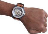 Fossil Modern Machine Automatic Skeleton Silver Dial Brown Leather Strap Watch for Men - ME3135 Buy Now By Fossil
