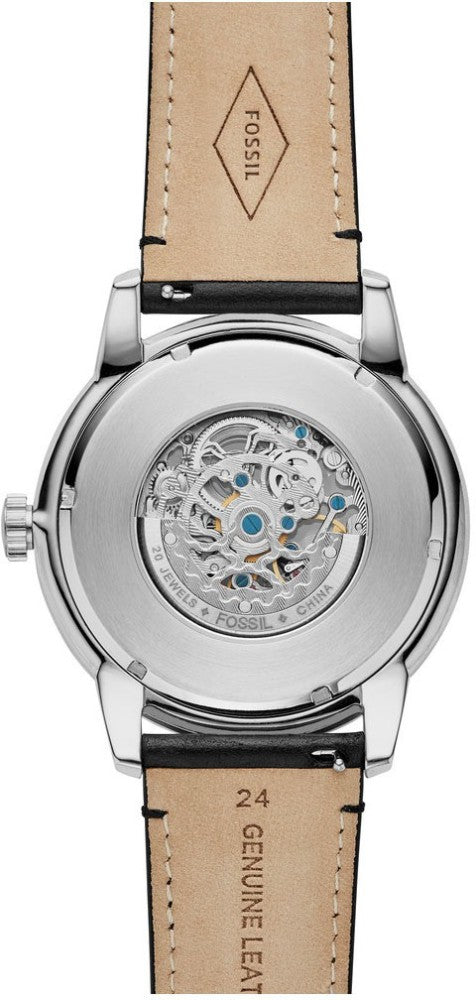 Fossil Townsman Skeleton Black Dial Black Leather Strap Watch for Men - ME3153 Buy Now By Fossil