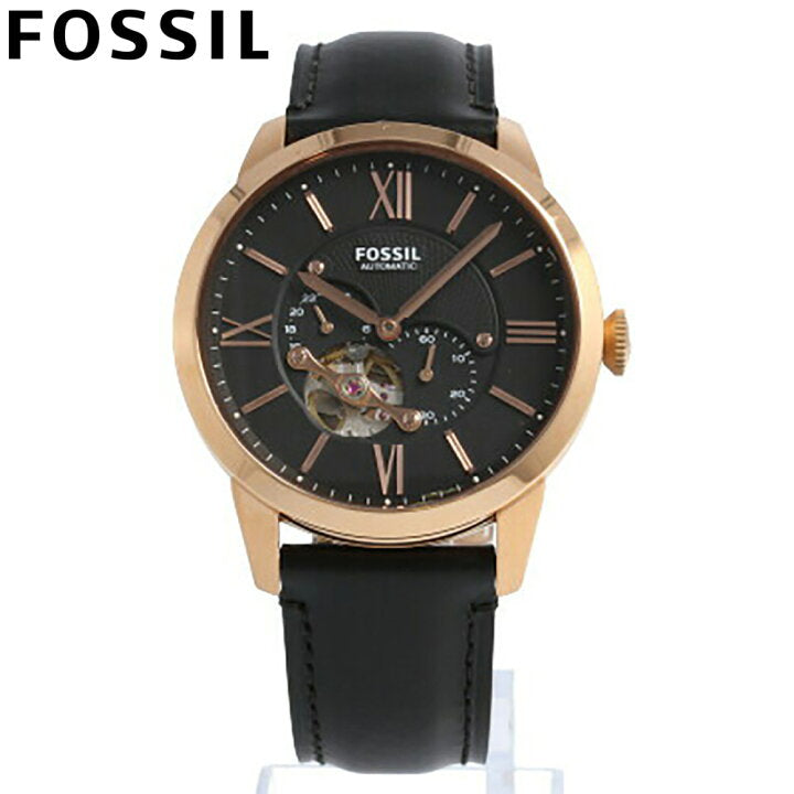 Fossil Townsman Automatic Black Dial Black Leather Strap Watch for Men - ME3170 Buy Now By Fossil