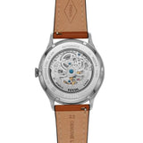 Fossil Forrester Luggage Automatic Skeleton Blue Dial Brown Leather Strap Watch for Men - ME3179 Buy Now By Fossil
