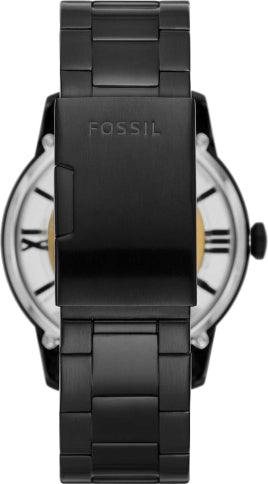 Fossil Townsman Automatic Skeleton Black Dial Black Steel Strap Watch for Men - ME3197 Buy Now By Fossil