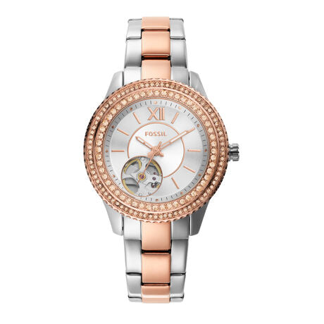 Fossil Architect Automatic Silver Dial Two Tone Steel Strap Watch for Women - ME3058 Buy Now By Fossil
