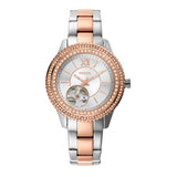 Fossil Architect Automatic Silver Dial Two Tone Steel Strap Watch for Women - ME3058 Buy Now By Fossil