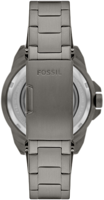 Fossil Bronson Automatic Skeleton Black Dial Grey Steel Strap Watch for Men - ME3218 Buy Now By Fossil