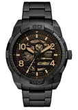 Fossil Bronson Chronograph Black Dial Black Steel Strap Watch for Men - FS5876 Buy Now By Fossil