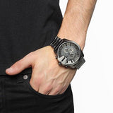 Diesel Mega Chief Chronograph Grey Dial Grey Steel Strap Watch for Men - DZ4282 Buy Now By Diesel