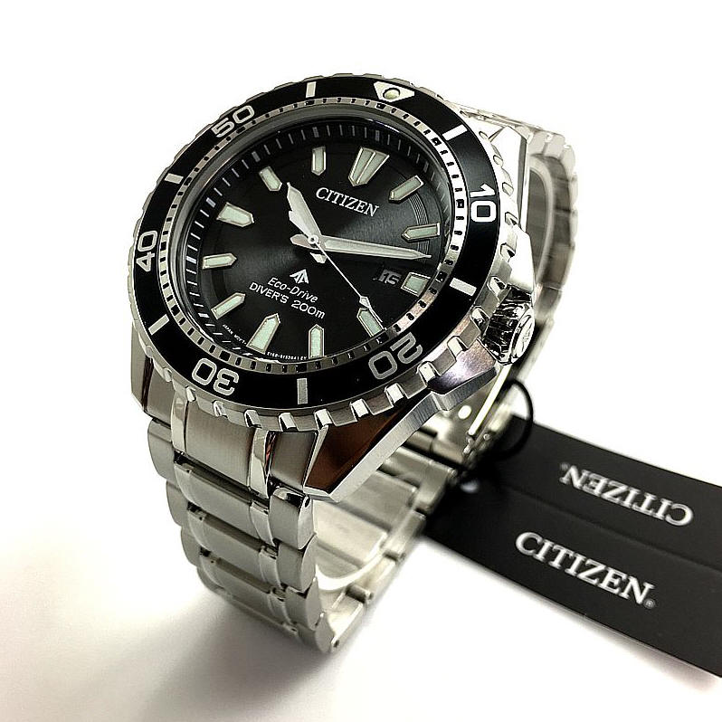Citizen Promaster Diver Chronograph Black Dial Silver Steel Strap Watch For Men - BN0190-82E Buy Now By Citizen