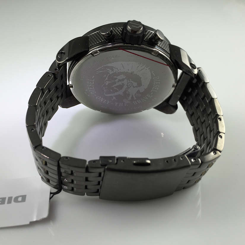 Diesel Little Daddy Dual Time Chronograph Grey Dial Stainless Steel Strap Watch For Men - DZ7263 Buy Now By Diesel