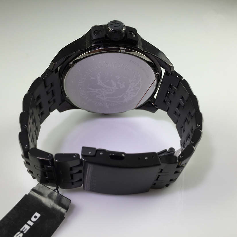 Diesel Uber Chief Chronograph Red Dial Black Steel Strap Watch For Men - DZ7373 Buy Now By Diesel