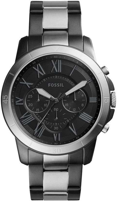 Fossil Grant Chronograph Black Dial Two Tone Steel Strap Watch for Men - FS5269 Buy Now By Fossil