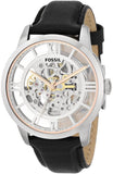 Fossil Townsman Automatic Skeleton Silver Dial Black Leather Strap Watch for Men - ME3041 Buy Now By Fossil