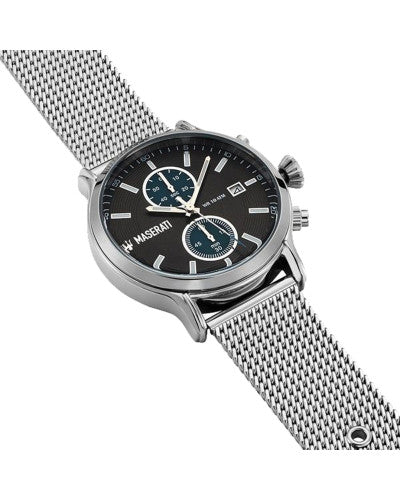 Maserati Epoca 42mm Black Dial Steel Silver Mesh Bracelet Watch For Men - R8873618003 Buy Now By Maserati