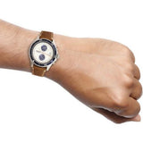 Fossil Wakefield Chronograph Cream Dial Brown Leather Strap Watch for Men - CH2951 Buy Now By Fossil