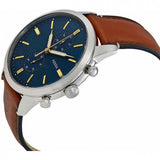 Fossil Townsman Chronograph Blue Dial Brown Leather Strap Watch for Men - FS5279 Buy Now By Fossil
