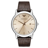 Emporio Armani Luigi Analog Bronze Dial Brown Leather Strap Watch For Men - AR11096 Buy Now By Emporio Armani