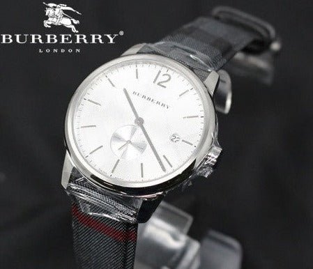 Burberry Classic Round Cream Dial Black Leather Strap Watch for Men - BU10008 Buy Now By Burberry