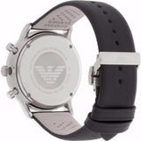 Emporio Armani Gianni Chronograph Black Dial Black Leather Strap Watch For Men - AR0397 Buy Now By Emporio Armani
