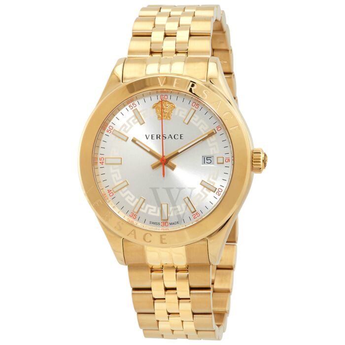 Versace Hellenyium Analog White Dial Gold Steel Strap Watch for Men - VEVK00720 Buy Now By Versace