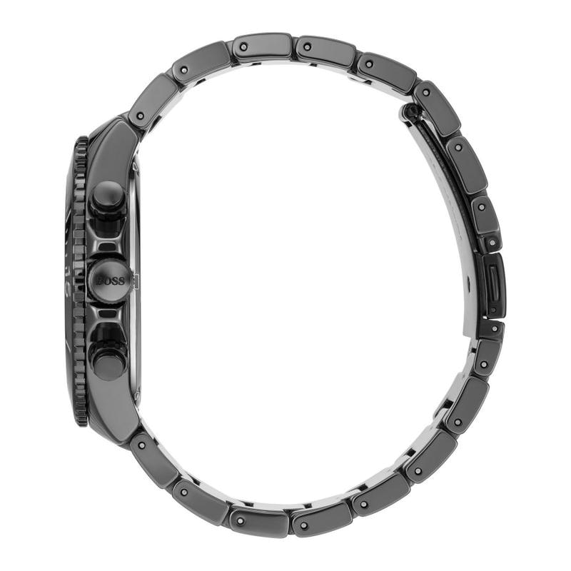 Hugo Boss Trophy Black Dial Black Steel Strap Watch for Men - 1513675 Buy Now By Hugo Boss