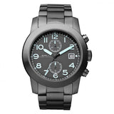 Marc Jacobs Larry Chronograph Black Dial Gunmetal Grey Steel Strap Watch for Men - MBM5031 Buy Now By Marc Jacobs