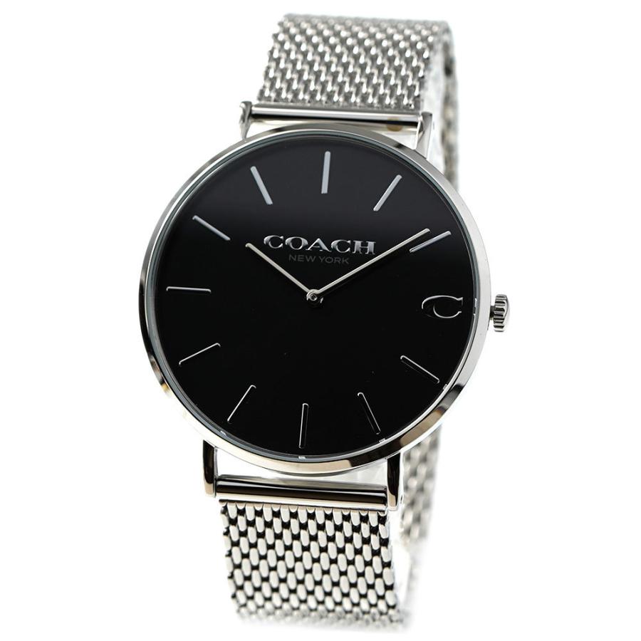 Coach Charles Black Dial Silver Mesh Bracelet Watch for Men - 14602144 Buy Now By Coach