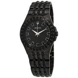 Bulova Crystal Collection Phantom Black Dial Black Steel Strap Watch for Men - 98A240 Buy Now By Bulova