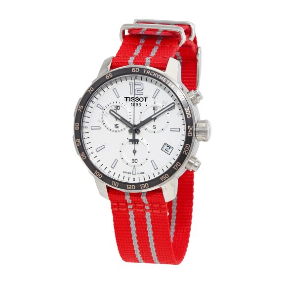 Tissot Quickster Chronograph NBA Houston Rockets Special Edition White Dial Two Tone NATO Strap Watch for Men - T095.417.17.037.12 Buy Now By Tissot