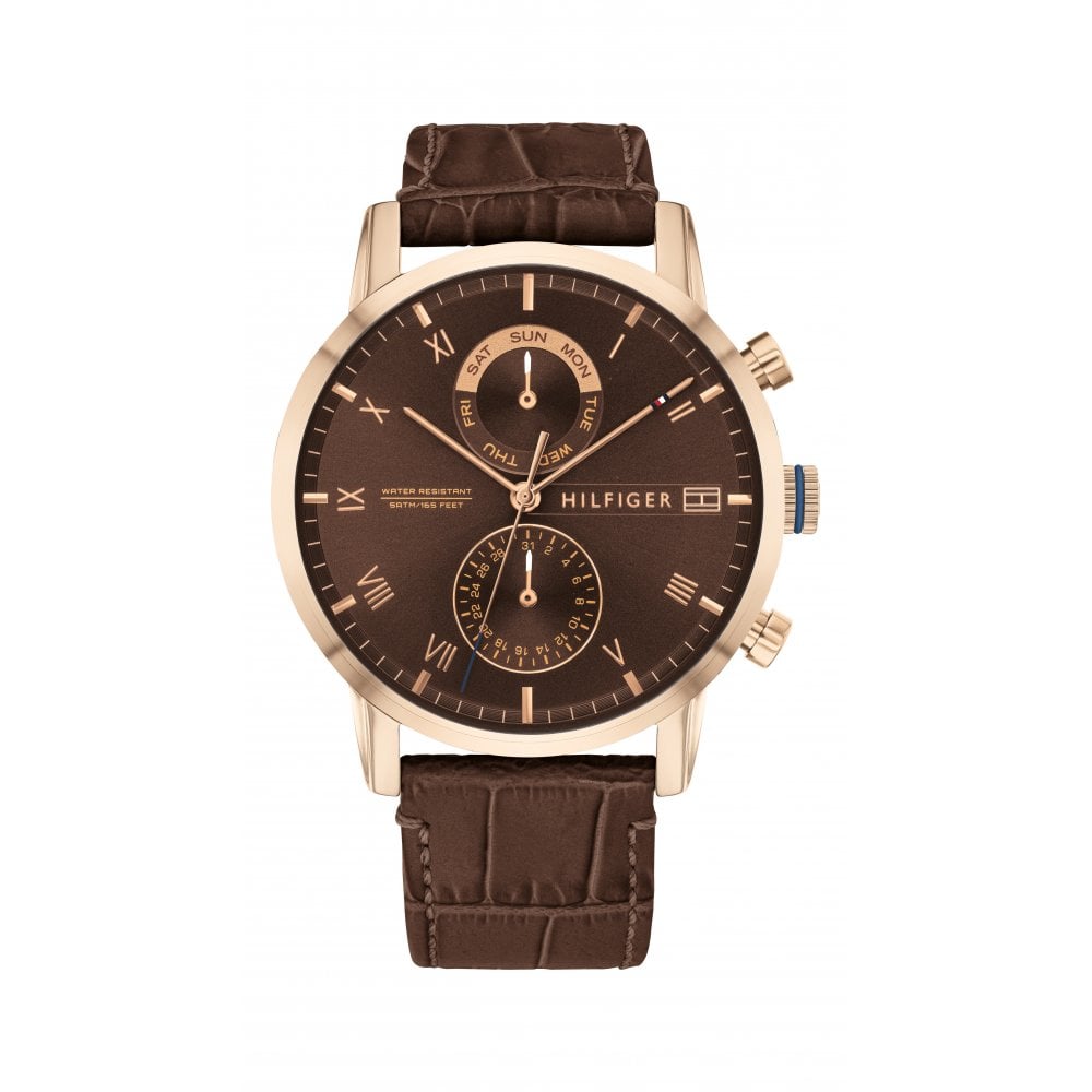 Tommy Hilfiger Kane Brown Dial Brown Leather Strap Watch for Men - 1710400 Buy Now By Tommy Hilfiger