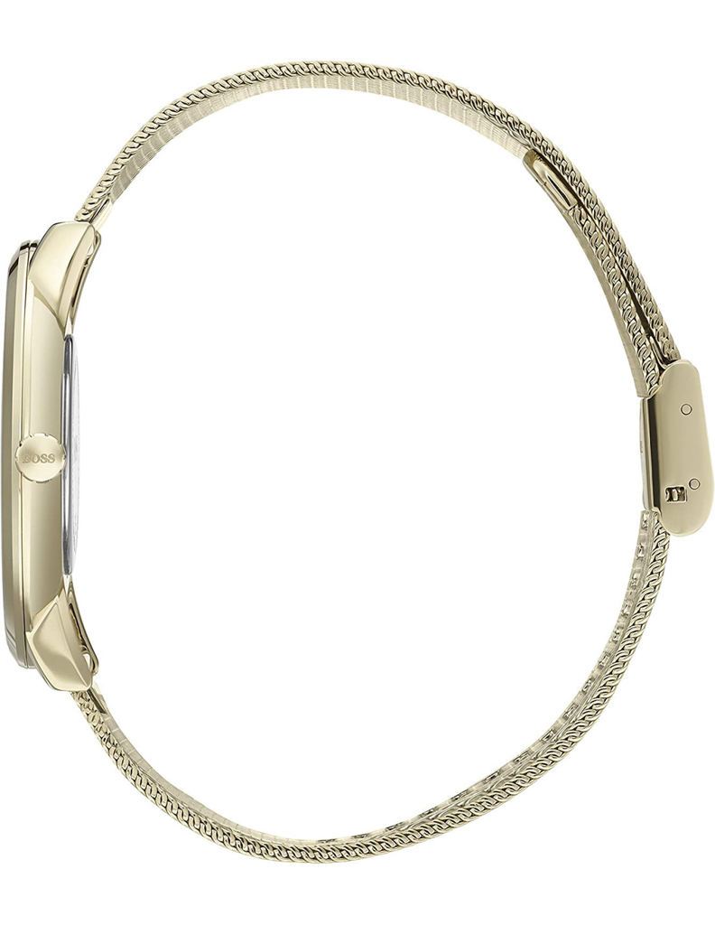 Hugo Boss Horizon Quartz Black Dial Gold Mesh Bracelet Watch For Men - HB1513735 Buy Now By Hugo Boss