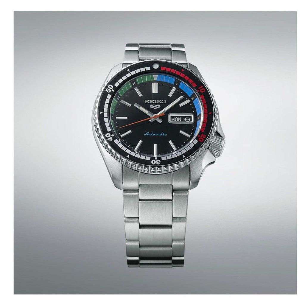 Seiko 5 Sports SKX Series Regatta Timer Retro Blue Dial Silver Steel Strap Watch For Men - SRPK13K1 Buy Now By Seiko