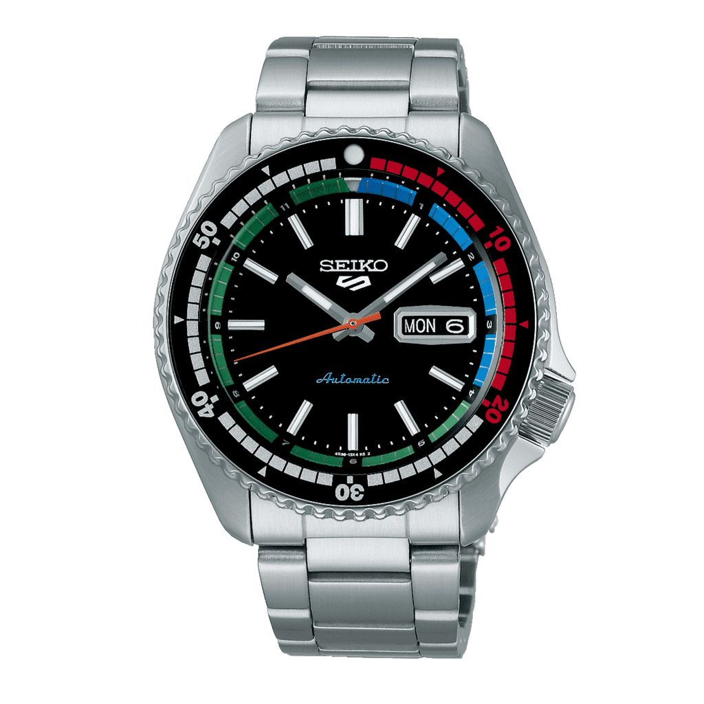 Seiko 5 Sports SKX Series Regatta Timer Retro Blue Dial Silver Steel Strap Watch For Men - SRPK13K1 Buy Now By Seiko