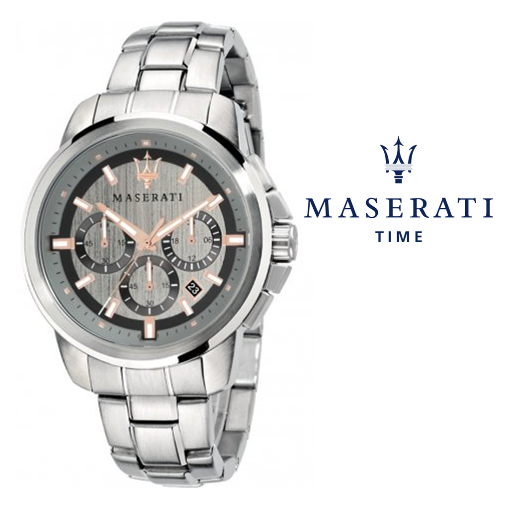 Maserati Successo Chronograph Silver Dial Silver Steel Strap Watch For Men - R8873621004 Buy Now By Maserati