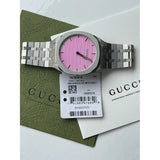 Gucci 25H Quartz Pink Dial Silver Steel Strap Watch for Women - YA163410 Buy Now By Gucci