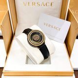 Versace V Metal Icon Black Dial Black Leather Strap Watch For Men - VQL020015 Buy Now By Versace