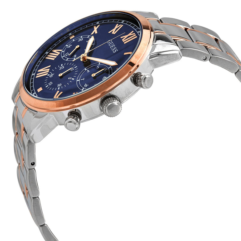 Guess Hendrix Chronograph Blue Dial Two Tone Steel Strap Watch for Men - W1309G4 Buy Now By Guess