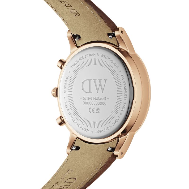 Daniel Wellington Iconic Chronograph St Mawes Brown Dial Brown Leather Strap Watch For Men - DW00100640 Buy Now By Daniel Wellington