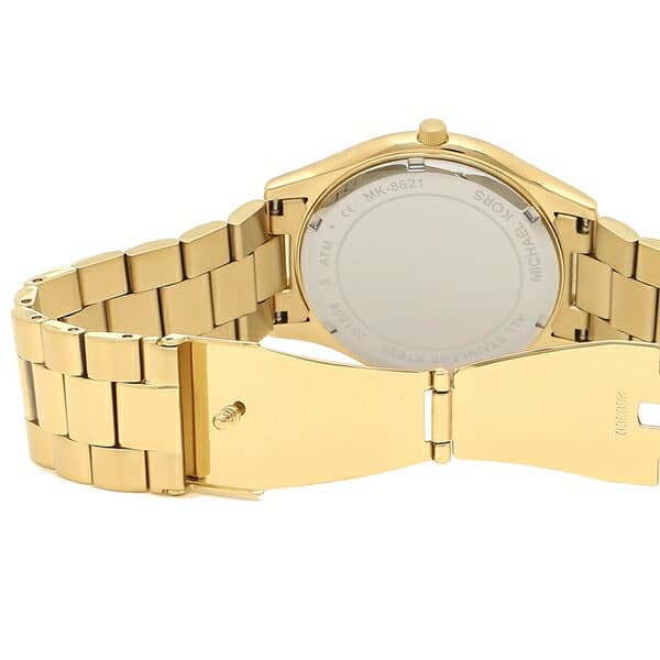 Michael Kors Slim Runway Quartz Black Dial Gold Steel Strap Watch For Men - MK8621 Buy Now By Michael Kors