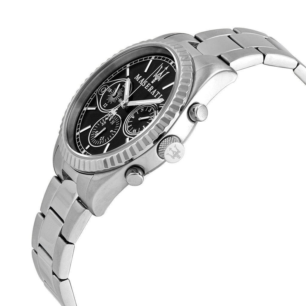 Maserati Competizione Chronograph Black Dial Silver Steel Strap Watch For Men - R8853100014 Buy Now By Maserati