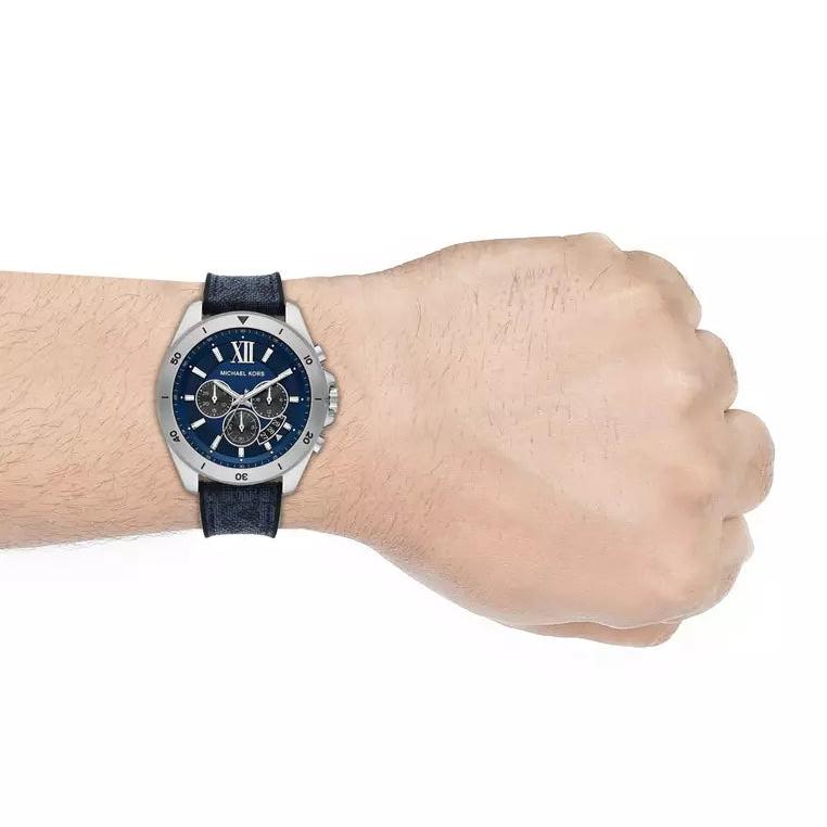 Michael Kors Brecken Chronograph Blue Dial Blue Rubber Strap Watch For Men - MK8923 Buy Now By Michael Kors