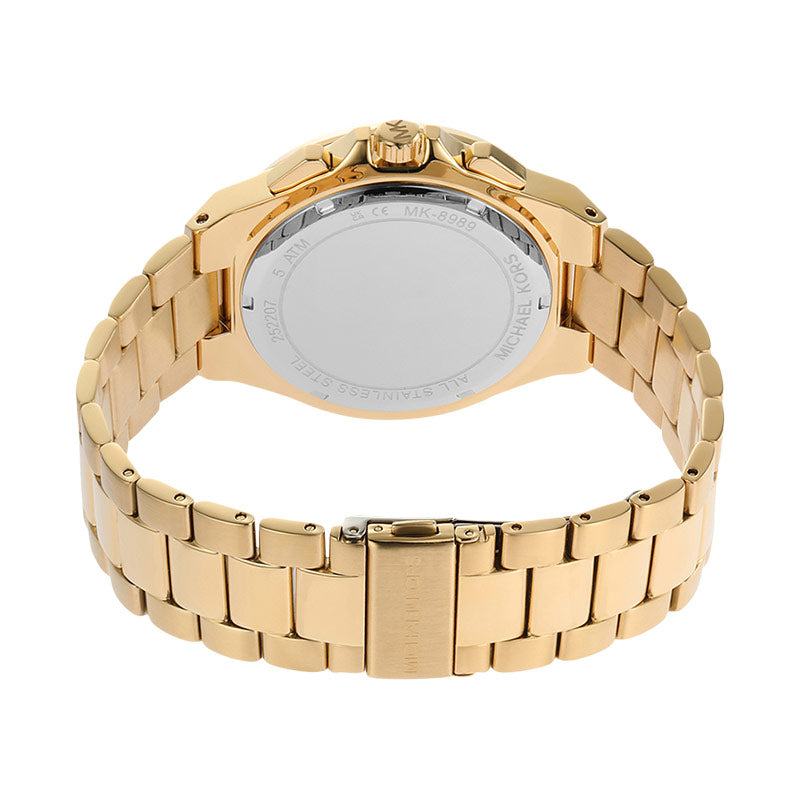 Michael Kors Lennox Chronograph Gold Dial Gold Steel Strap Watch For Men - MK8989 Buy Now By Michael Kors