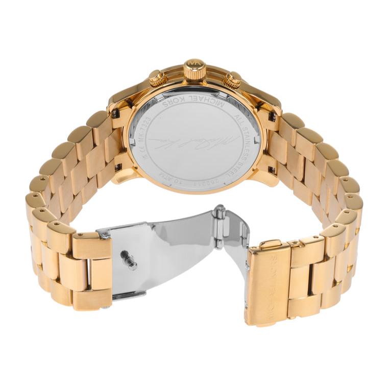 Michael Kors Runway Chronograph Gold Dial Gold Steel Strap Watch For Women - MK7323 Buy Now By Michael Kors