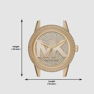 Michael Kors Ritz Pave Crystals Gold Dial Gold Steel Strap Watch for Women - MK6862 Buy Now By Michael Kors
