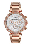 Michael Kors Parker White Dial with Diamonds Rose Gold Steel Strap Watch for Women - MK5491 Buy Now By Michael Kors