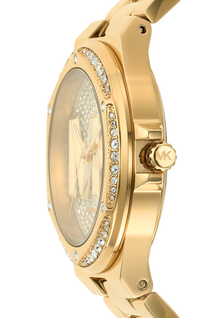 Michael Kors Lennox Three Hand Gold Dial Gold Steel Strap Watch For Women - MK7229 Buy Now By Michael Kors