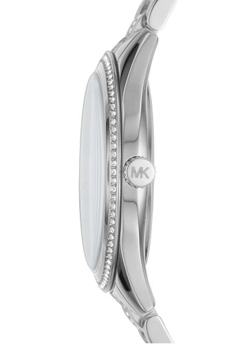 Michael Kors Lauryn Blue Dial Silver Steel Strap Watch for Women - MK3720 Buy Now By Michael Kors