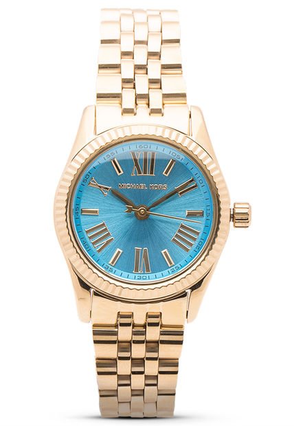 Michael Kors Lexington Quartz Blue Dial Gold Steel Strap Watch For Women - MK3271 Buy Now By Michael Kors