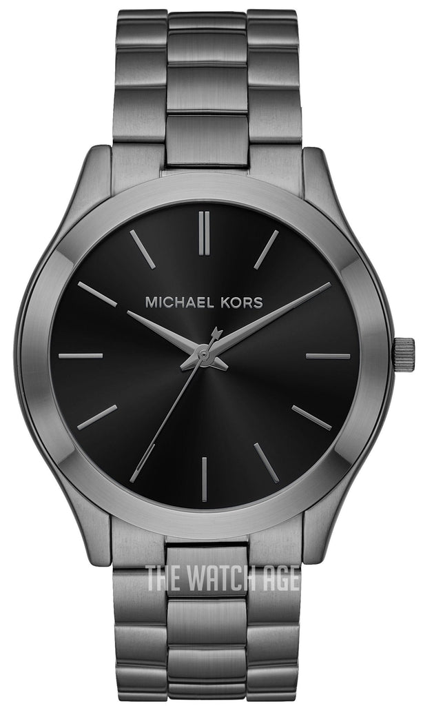 Michael Kors Slim Runway Quartz Black Dial Grey Steel Strap Watch For Men - MK1044 Buy Now By Michael Kors