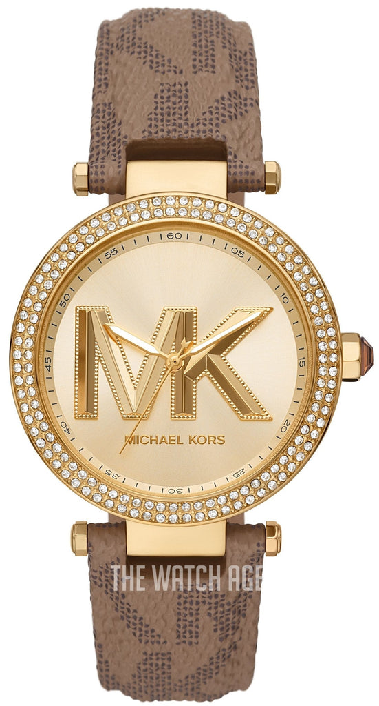 Michael Kors Parker Three Hand Gold Dial Brown Leather Strap Watch For Women - MK2973 Buy Now By Michael Kors