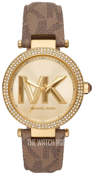 Michael Kors Parker Three Hand Gold Dial Brown Leather Strap Watch For Women - MK2973 Buy Now By Michael Kors
